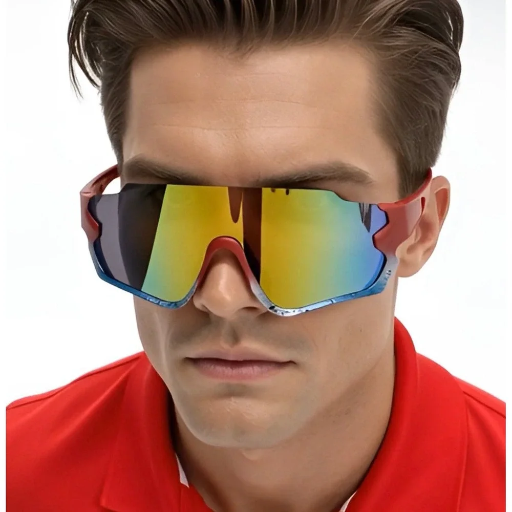 Sport Sunglasses Cycling Running Glasses Windproof UV Protection Men Wrap Around